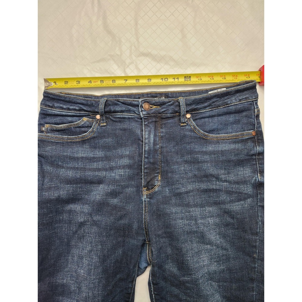 Judy Blue Jeans‎ Womens 15/32 Blue Skinny Fit High Rise Frayed Hem Stretch Denim - Picture 5 of 13